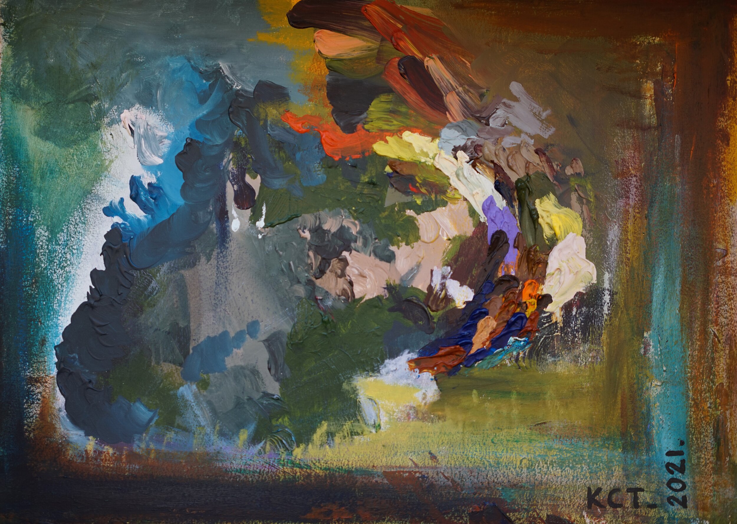 202101 Karen Topp 03 Journey to the Swimming Pool A2 Acrylic on Paper.jpg